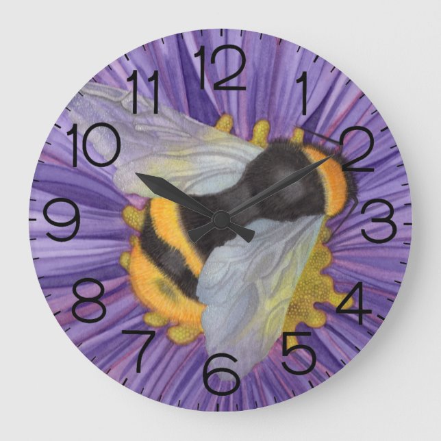 Redondo Grande Reloj de abeja de burbuja Aster de miel (Anverso)