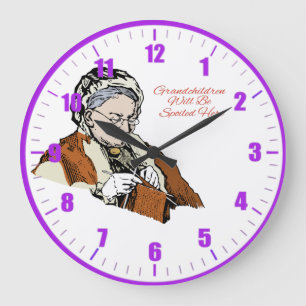 Redondo Grande Reloj de acrílico de pared 
