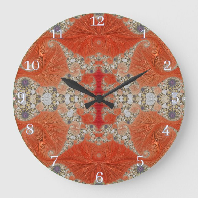 Redondo Grande Reloj de acrílico de pared  (Anverso)