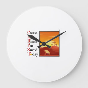 Redondo Grande Reloj de acrónimos de Cristo