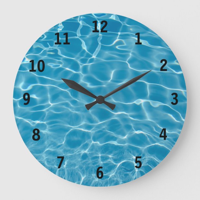 Redondo Grande Reloj de agua de la piscina (Anverso)