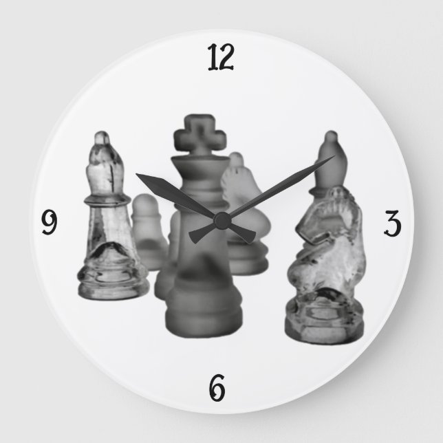 Redondo Grande Reloj de Ajedrez (Anverso)