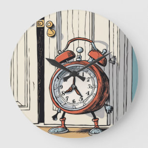 Redondo Grande Reloj de alarmas furtivo - Puerta caprichosa