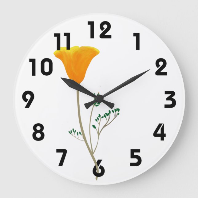 Redondo Grande Reloj de amapola de California (Anverso)