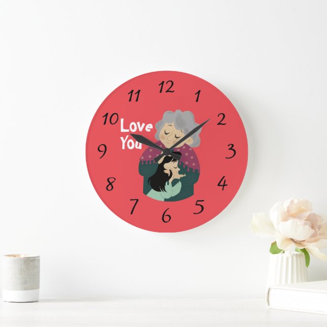 Redondo Grande Reloj de amor (Hogar)
