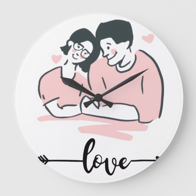 Redondo Grande Reloj de amor (Anverso)