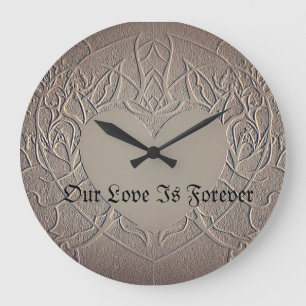 Redondo Grande Reloj de amor boda y eterno