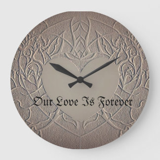 Redondo Grande Reloj de amor boda y eterno