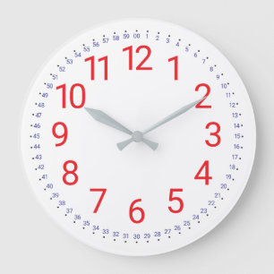 Redondo Grande Reloj de aprendizaje