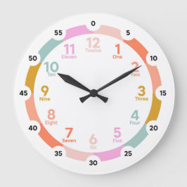 Redondo Grande Reloj de aprendizaje - Brisa fresca