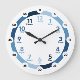 Redondo Grande Reloj de aprendizaje - Mejor en azul