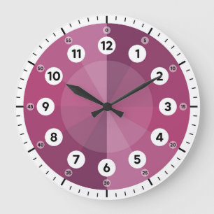 Redondo Grande Reloj de aprendizaje - Tiempo de conteo - Hues mag