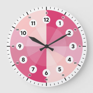 Redondo Grande Reloj de aprendizaje - Tiempo de conteo - Hues ros