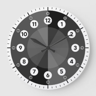 Redondo Grande Reloj de aprendizaje - Tiempo de conteo - Negro no