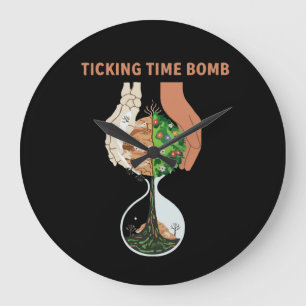 Redondo Grande Reloj de arena de la Tierra bomba de tiempo ambien