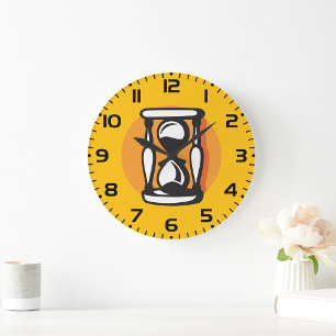 Redondo Grande Reloj de arena retro minimalista Tiempo