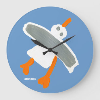 Redondo Grande Reloj de arte: John Dyer Seagull