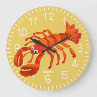 Redondo Grande Reloj de arte: Lobster John Dyer Cornish. Padstow