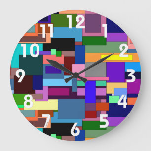 Redondo Grande Reloj de Arte Moderno