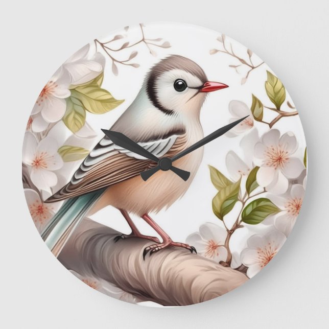 Redondo Grande reloj de aves (Anverso)
