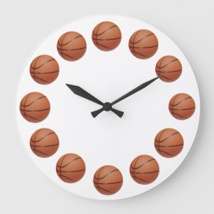 Redondo Grande Reloj de baloncesto