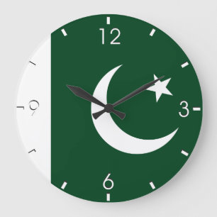 Redondo Grande Reloj de bandera paquistaní