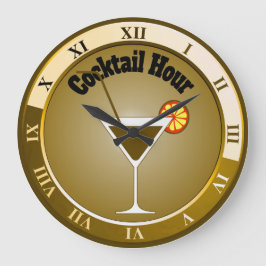 Redondo Grande Reloj de bar Gold Coctail Hour