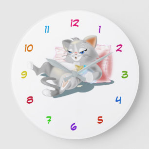 Redondo Grande Reloj de bebé gitano - Colores Personalizados