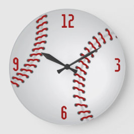 Redondo Grande Reloj de béisbol
