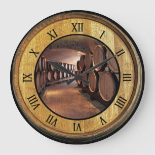 Redondo Grande Reloj de bodega de vino 01 ~ Fondo de la tapa de b