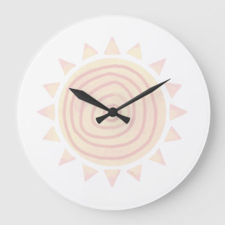 Redondo Grande Reloj de boho para niños y enfermeras