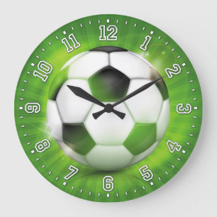 Redondo Grande Reloj de bolas de fútbol
