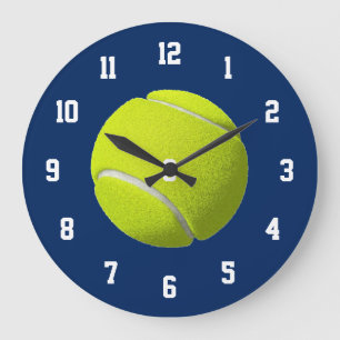 Redondo Grande Reloj de bolas de tenis