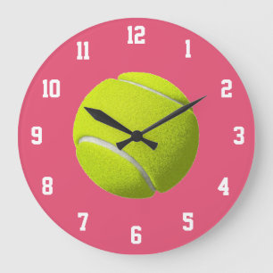 Redondo Grande Reloj de bolas de tenis