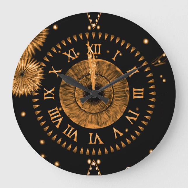 Redondo Grande Reloj de Bronce de Medianoche (Anverso)