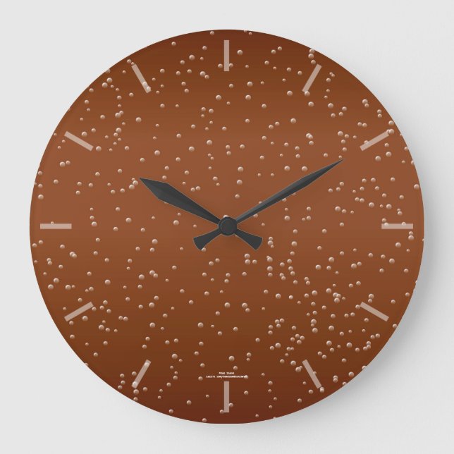 Redondo Grande Reloj de burbujas de remolacha raíz divertida (Anverso)