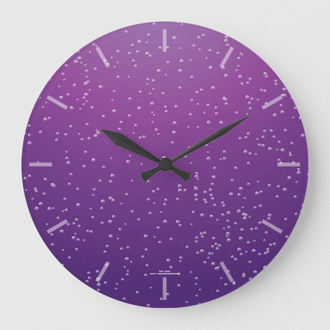 Redondo Grande Reloj de burbujas de soja de uva retro (Anverso)