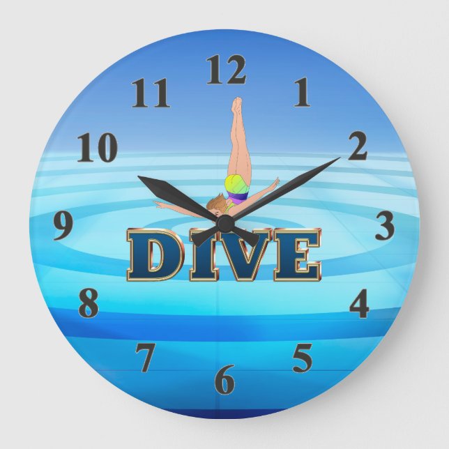 Redondo Grande Reloj de buzo TOP (Anverso)