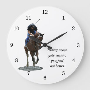 Redondo Grande Reloj De Caballo Y Pared De Viaje En Galloping