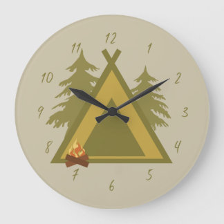 Redondo Grande Reloj de campamento