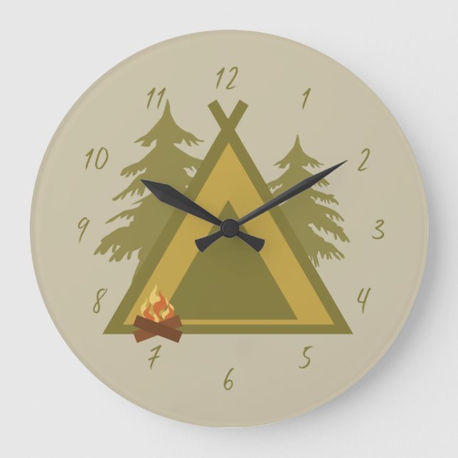 Redondo Grande Reloj de campamento (Anverso)