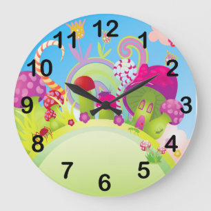 Redondo Grande Reloj de Candyland