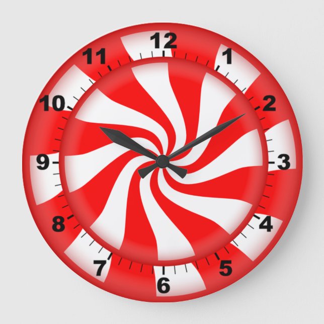 Redondo Grande Reloj de caramelo de menta (Anverso)