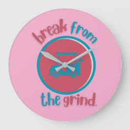 Redondo Grande Reloj de Carrito de Golf Rosa