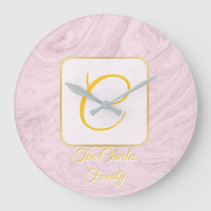 Redondo Grande reloj de casa de la familia de personalizados