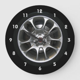Redondo Grande Reloj de casco de rueda del coche con números