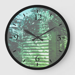 Redondo Grande Reloj de caseta de baño de lujo Vintage USA Alaska
