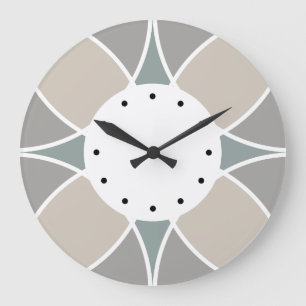 Redondo Grande Reloj de cocina abstracto moderno