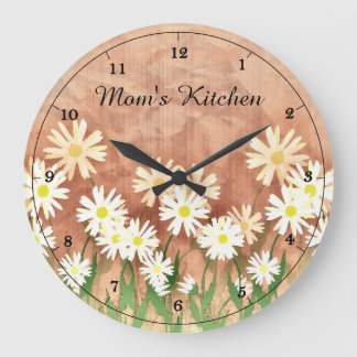Redondo Grande Reloj de cocina Daisy de mamá