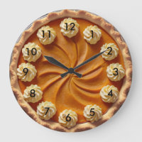 Reloj de cocina de crema de calabaza o de batata d